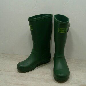 G.H. BASS & CO. Hunter Green Waterproof Tall Rubber Rain Boots Kids Size 1 M